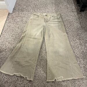 Pilcro Beige Flare Jeans